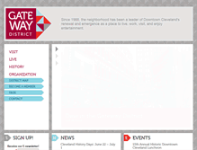 Tablet Screenshot of clevelandgatewaydistrict.com